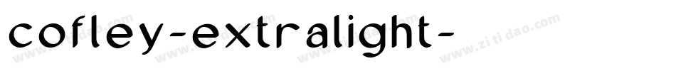 cofley-extralight字体转换