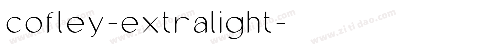 cofley-extralight字体转换