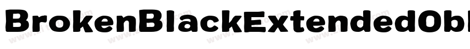 BrokenBlackExtendedOblique-oGm0字体转换