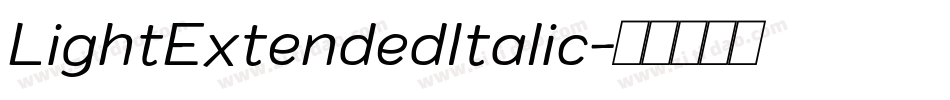 LightExtendedItalic字体转换