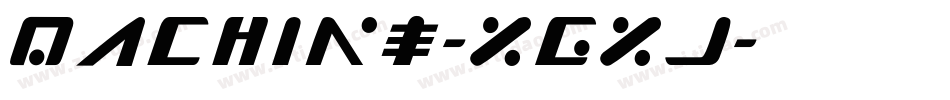 Machine-XGxj字体转换