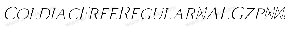 ColdiacFreeRegular-ALGzp字体转换