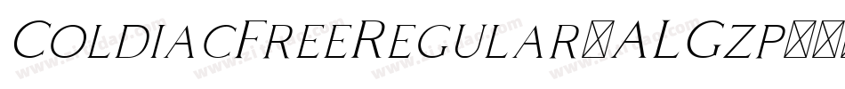 ColdiacFreeRegular-ALGzp字体转换