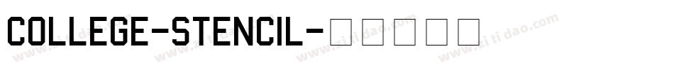 College-Stencil字体转换