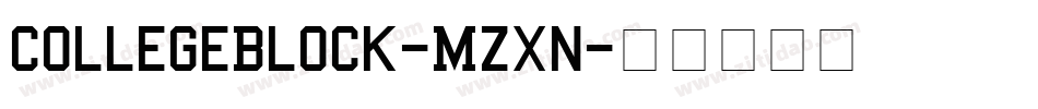 CollegeBlock-Mzxn字体转换