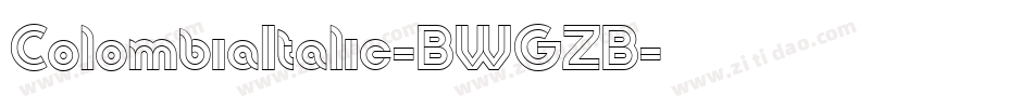 ColombiaItalic-BWGZB字体转换