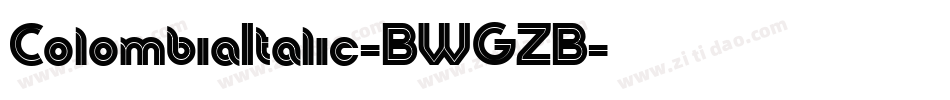 ColombiaItalic-BWGZB字体转换