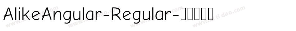 AlikeAngular-Regular字体转换