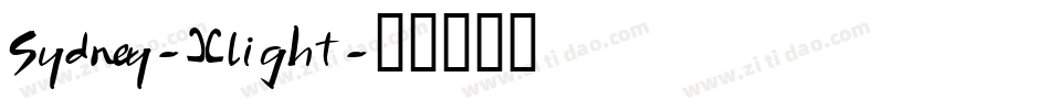 Sydney-Xlight字体转换