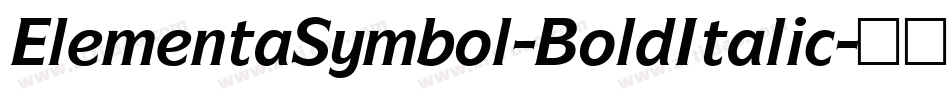 ElementaSymbol-BoldItalic字体转换
