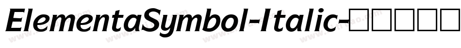 ElementaSymbol-Italic字体转换
