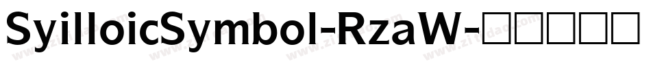 SyilloicSymbol-RzaW字体转换
