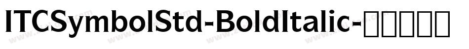 ITCSymbolStd-BoldItalic字体转换