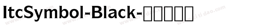 ItcSymbol-Black字体转换