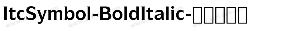 ItcSymbol-BoldItalic字体转换