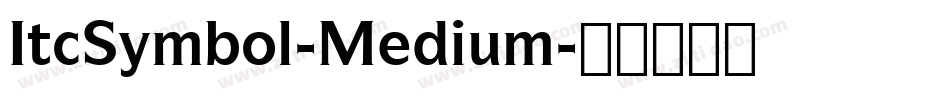 ItcSymbol-Medium字体转换