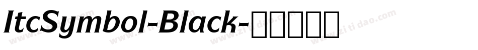 ItcSymbol-Black字体转换