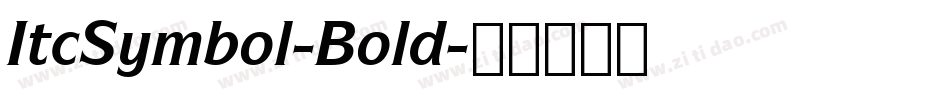 ItcSymbol-Bold字体转换
