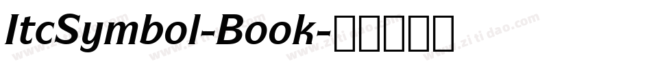 ItcSymbol-Book字体转换