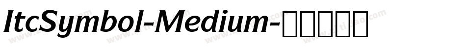 ItcSymbol-Medium字体转换
