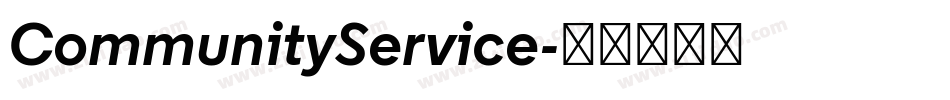 CommunityService字体转换