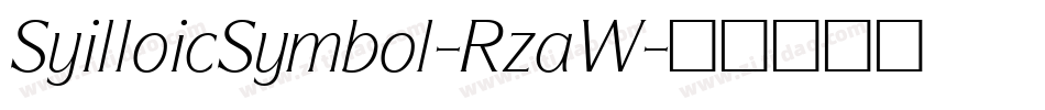 SyilloicSymbol-RzaW字体转换