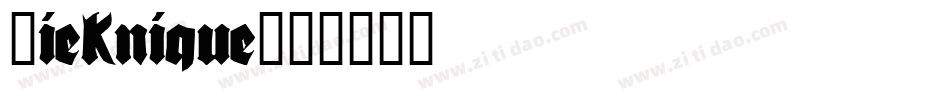 Nieknique字体转换