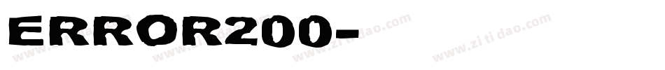 ERROR200字体转换