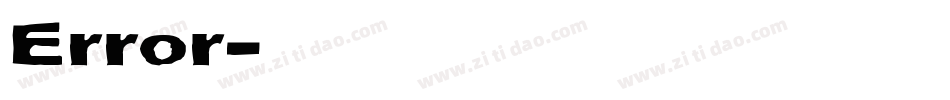Error字体转换