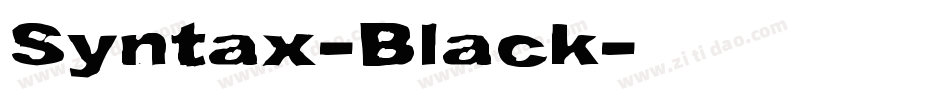 Syntax-Black字体转换