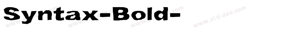 Syntax-Bold字体转换