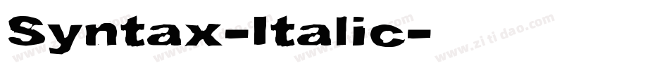 Syntax-Italic字体转换