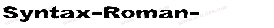 Syntax-Roman字体转换