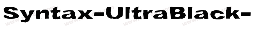 Syntax-UltraBlack字体转换