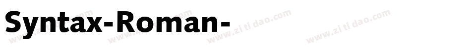 Syntax-Roman字体转换