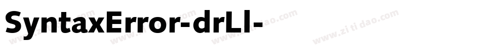 SyntaxError-drLl字体转换