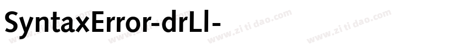 SyntaxError-drLl字体转换