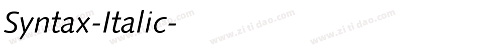 Syntax-Italic字体转换