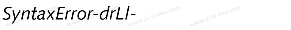 SyntaxError-drLl字体转换