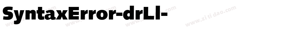 SyntaxError-drLl字体转换