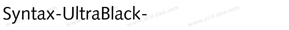 Syntax-UltraBlack字体转换