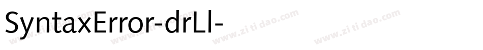 SyntaxError-drLl字体转换