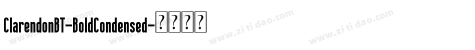 ClarendonBT-BoldCondensed字体转换