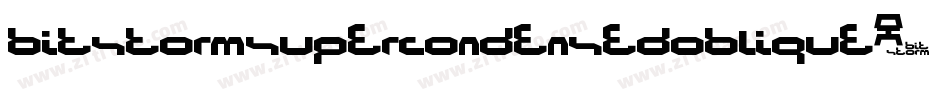 BitstormSupercondensedOblique-75LE字体转换