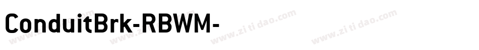 ConduitBrk-RBWM字体转换