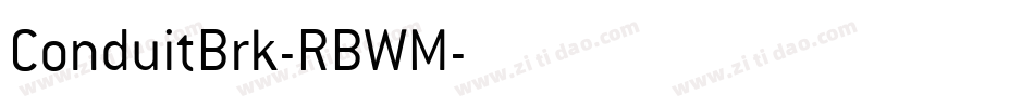 ConduitBrk-RBWM字体转换