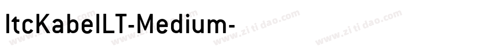 ItcKabelLT-Medium字体转换