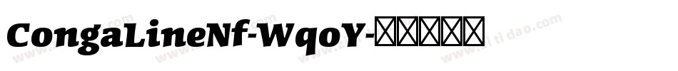 CongaLineNf-WqoY字体转换