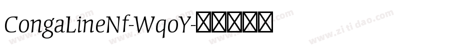 CongaLineNf-WqoY字体转换