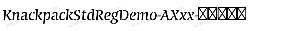 KnackpackStdRegDemo-AXxx字体转换